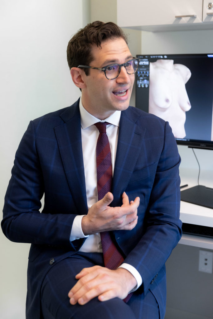 Dr. Stein Surgical Consultation specialist explaining breast surgery procedure